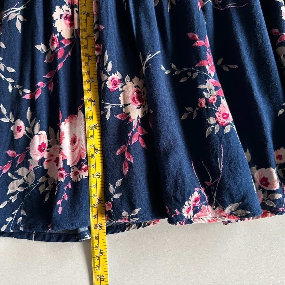 Torrid Sanguine Breeze Fit Flare Navy Floral Challis Dress 0 Keyhole Coquette - Picture 11 of 13